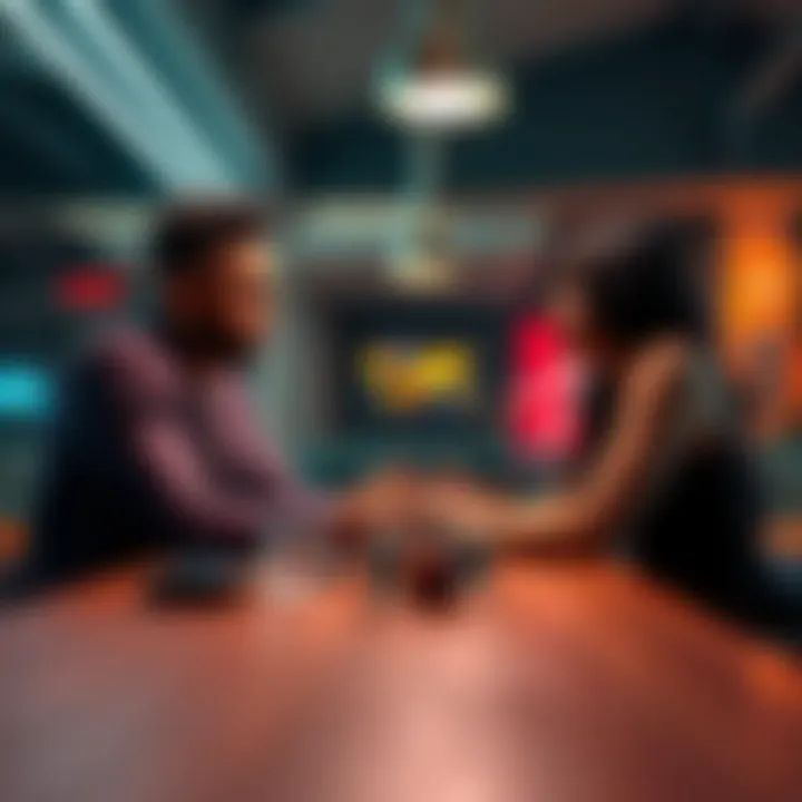 Hasan Piker and Destiny sit at a table engaged in a conversation about controversies and personal life challenges