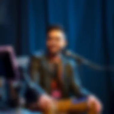 Hasan sitting in front of a microphone, expressing his thoughts on the Streamer Awards snub and discussing issues with AT&T.