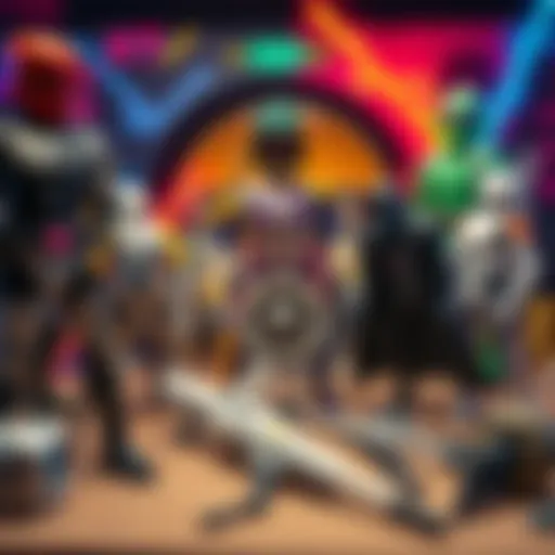 A display of rare Hasbro variant collectibles, showcasing their unique designs and colors.