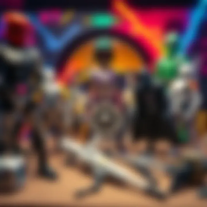 A display of rare Hasbro variant collectibles, showcasing their unique designs and colors.