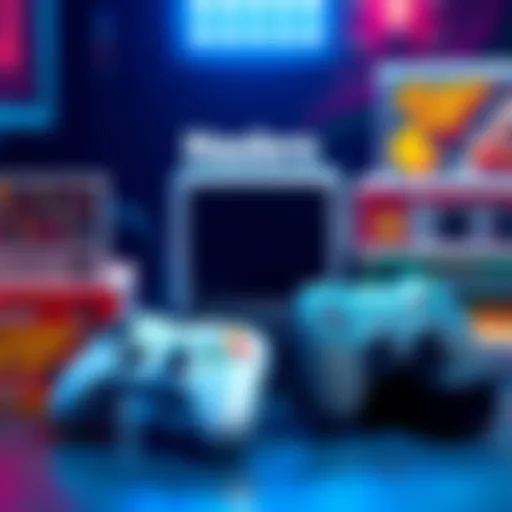 Hasbro's Gaming Investment A visual representation of Hasbro's $1 billion investment in traditional video games, featuring game controllers and classic game boxes