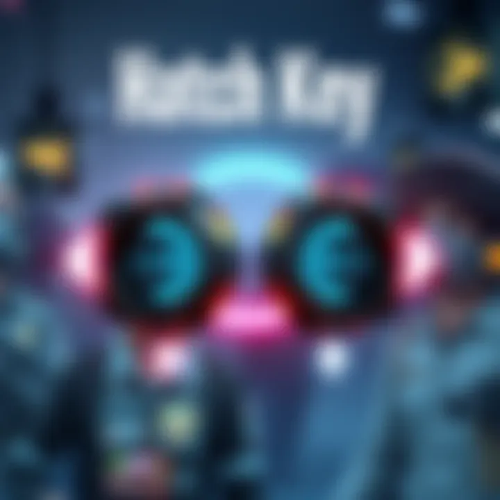 A visual representation of dual-use hatch keys with arrows indicating two-way functionality, set against a gamer background depicting team strategies