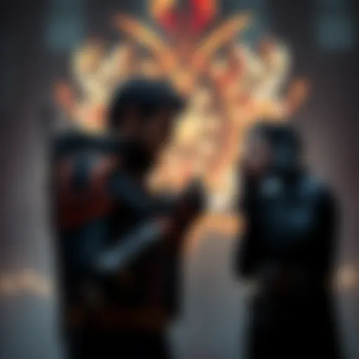 Havelock's Betrayal Scene A tense moment showing Havelock confronting Corvo, hinting at betrayal in a dark game setting.