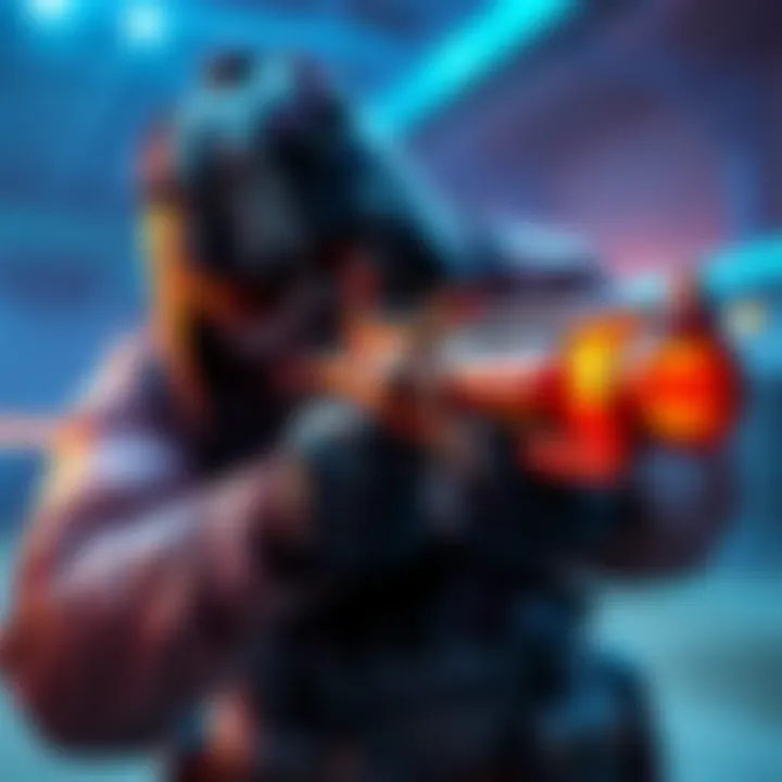 Hawkmoon hand cannon in action A player aiming the Hawkmoon hand cannon in a PvP match, focusing on target practice.