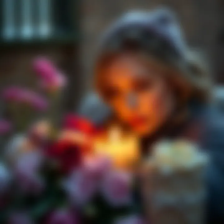 Hayden Panettiere Tribute A heartfelt tribute to Hayden Panettiere featuring a candle and flowers, symbolizing gratitude and remembrance for her contributions to film and gaming.