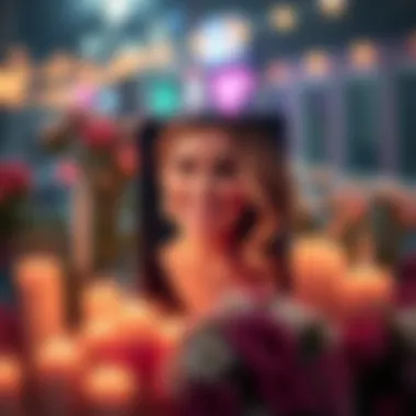 A heartfelt tribute featuring candles and flowers for Hayden Panettiere, surrounded by a photo of her smiling, reflecting the love from fans.