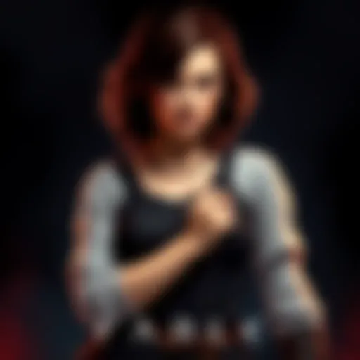 Hayley Atwell portraying Isabel, the villain in the upcoming Fable game, featuring a dramatic pose with a dark background