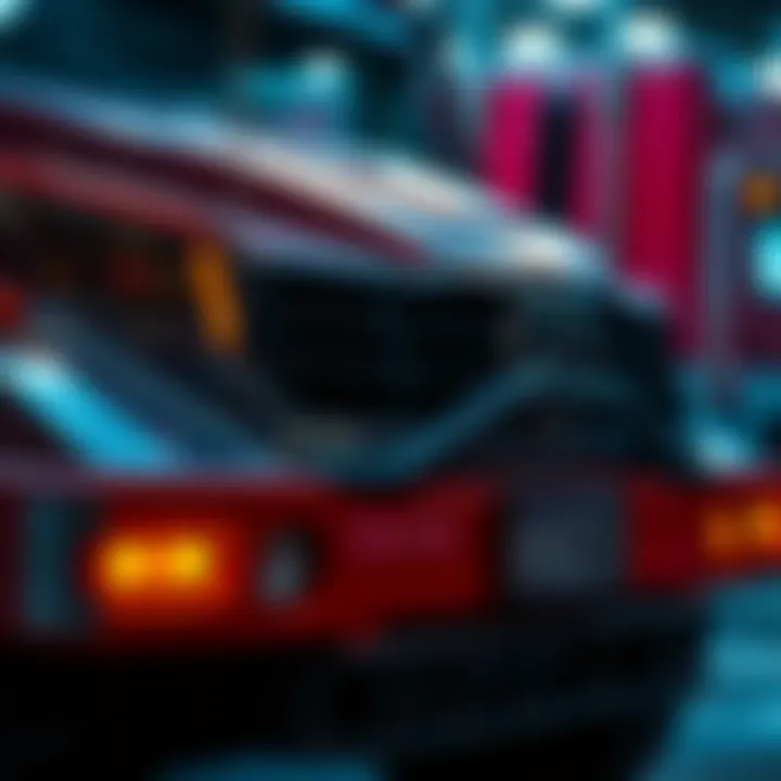 A close-up view of a vehicle showing its exterior design and weather exposure risks.