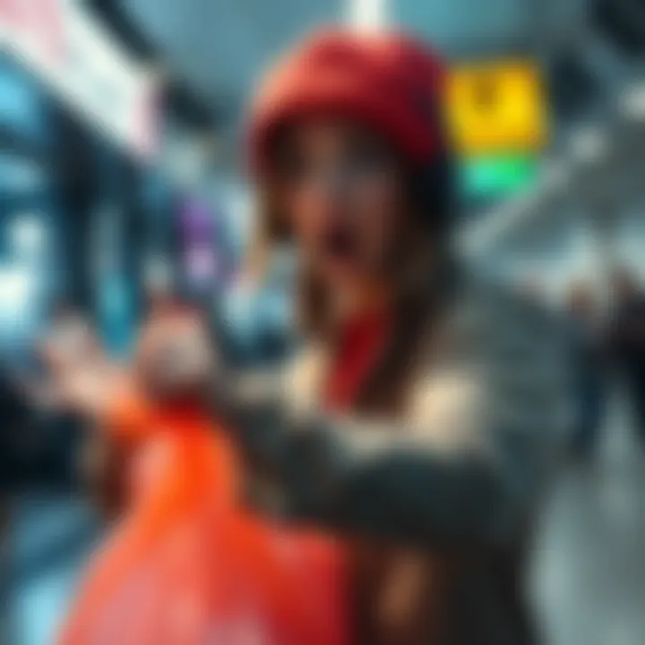 Hazunats being attacked during her stream A shocked Hazunats reacts as a stranger throws a rubbish bag at her during a live streaming session in a public area.