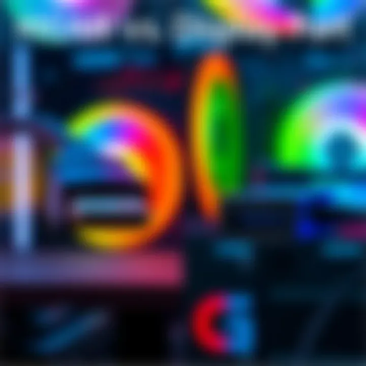 A side-by-side comparison of HDMI and Display Port connectors on a gaming PC setup, showcasing the options available for gamers.