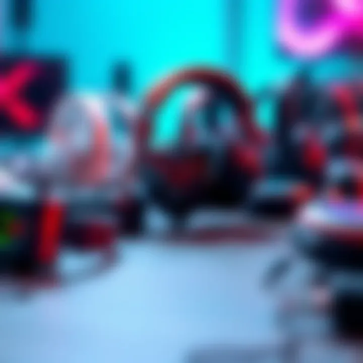 A selection of various headsets on a table, showcasing options for gamers and music lovers.
