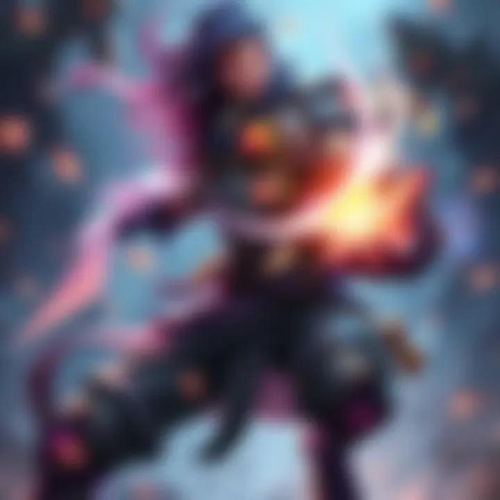 A healer character casting a spell to restore health to teammates during gameplay