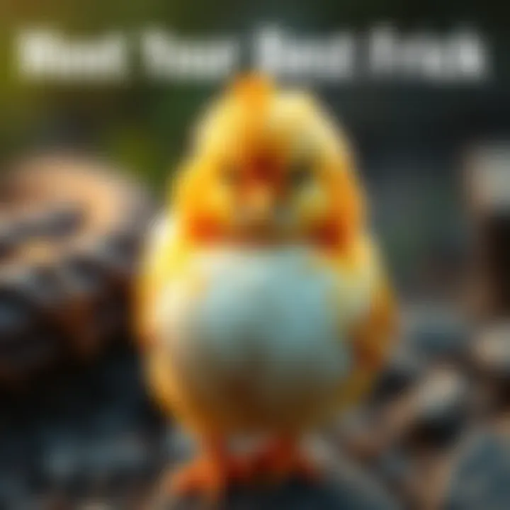 Healing Chick with a Warm Smile A cheerful chick with bright colors, radiating positivity and warmth, representing support in personal growth and wellness.