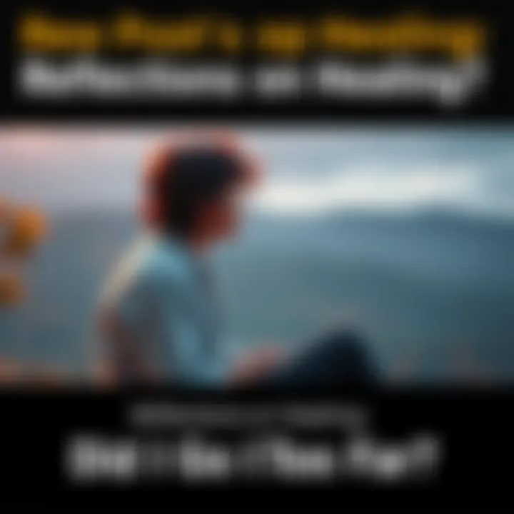 Individual sitting outside, deep in thought about their healing experiences, surrounded by nature