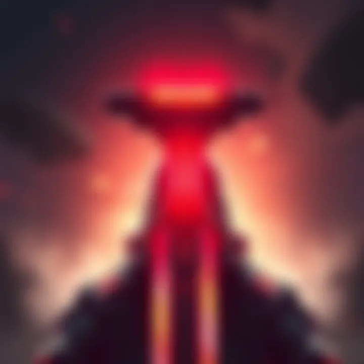 A visual representation of a healthbar indicator above an enemy character, showing a red bar indicating low health, used in gameplay strategy for culling blade execution.