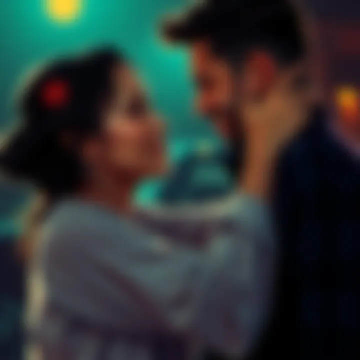 Two people sharing a moment of love A couple embracing each other, expressing deep affection and connection