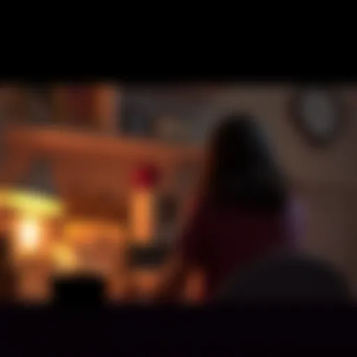 A warm, nostalgic scene depicting a person reflecting on cherished moments with Cass, surrounded by personal items and mementos that symbolize their bond.