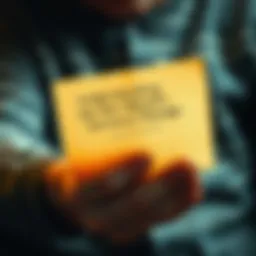 A person holding a note with emotional writing, reflecting deep feelings and connection.