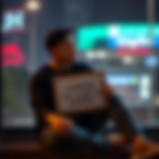 A person sits alone looking thoughtful, holding a sign that says 'Looking for a partner'.