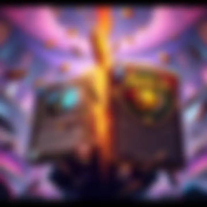 An illustration showing cards from Hearthstone and MTG Arena side by side, representing a clash between two popular card games.