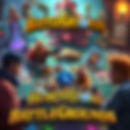 Players engaged in a game of Hearthstone Battlegrounds, showcasing colorful cards and a lively board setup.