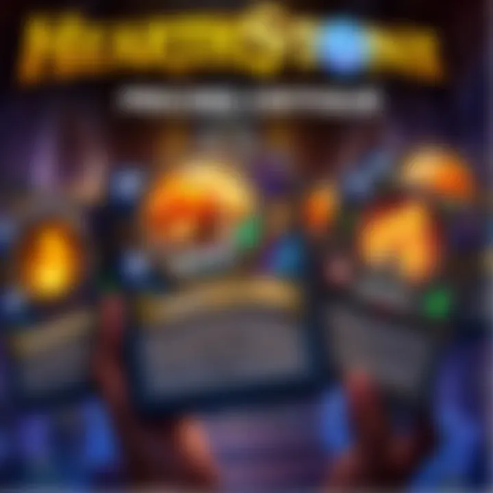 A visual representation of Hearthstone cards with price tags showing high costs and low quality indicators, reflecting player concerns.