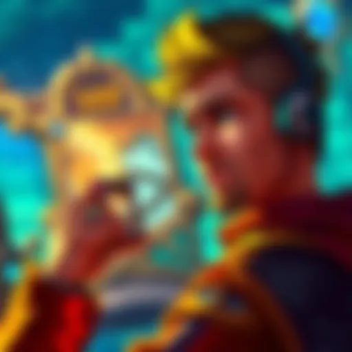 A player looks worried while checking the Hearthstone game screen showing nerfed decks before a competition.
