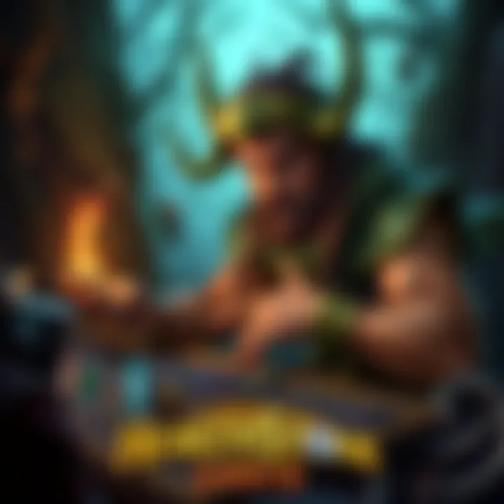 A player frustrated while playing Druid in Hearthstone, showing a game board with cards in play.