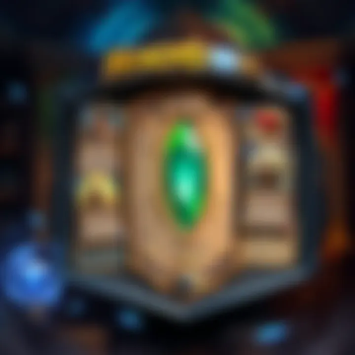 Screenshot of Hearthstone game showing various cards and gameplay elements