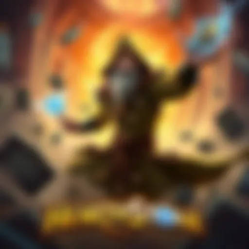 A Hearthstone themed illustration showing a Monk character in action, surrounded by cards and mystical energy, representing excitement and anticipation for the class's potential arrival.