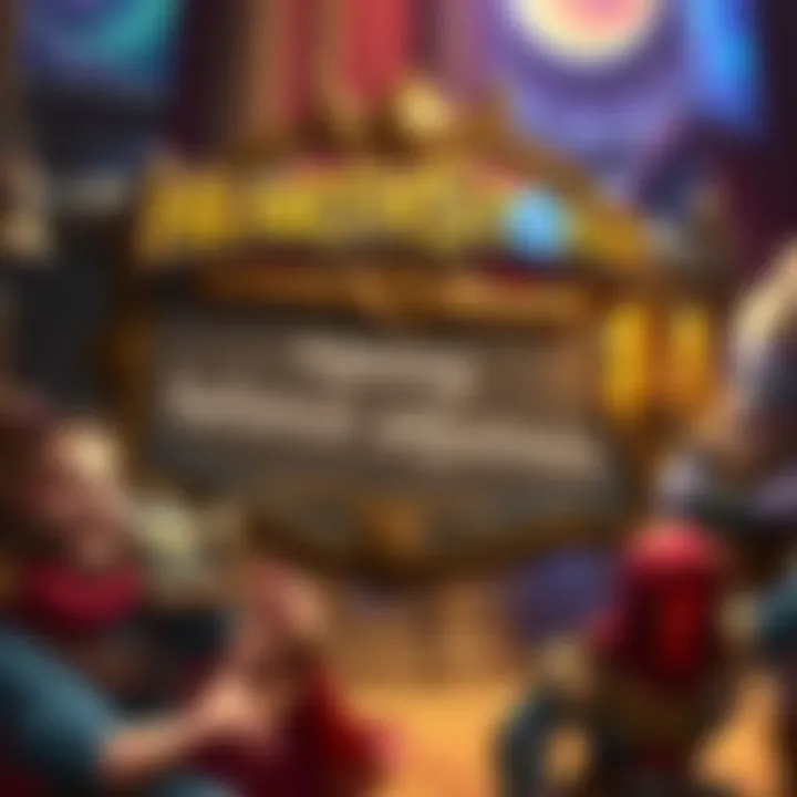 A graphic showing the Hearthstone logo with a message about balance issues, featuring characters from the game discussing gameplay adjustments.