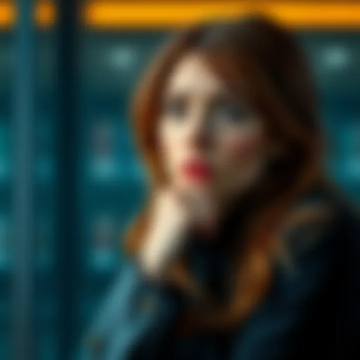 Heather/Cheryl looking contemplative, questioning her own actions and their implications