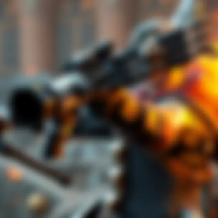 A character aiming a Heavy Bowgun in Monster Hunter Rise, showcasing its powerful design and ammunition