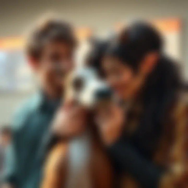 Hector and Lenor share a playful moment, showing their unusual relationship dynamic with Hector affectionately petting Lenor.