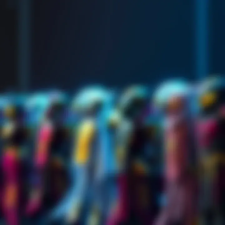 Heirlooms Selection Process A group of Warframes lined up, showcasing different designs and colors, representing the selection process for Heirlooms in gaming.