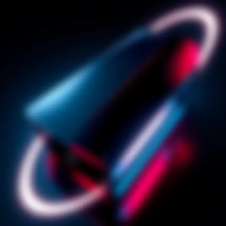A sleek, modern gaming console likely representing the rumored Helix console for Xbox, with a futuristic shape and glowing accents.