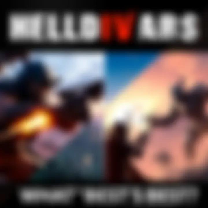 A split image showing gameplay scenes from Helldivers 2 on one side with intense shooting action, and Arc Raiders on the other featuring teamwork and looting mechanics.