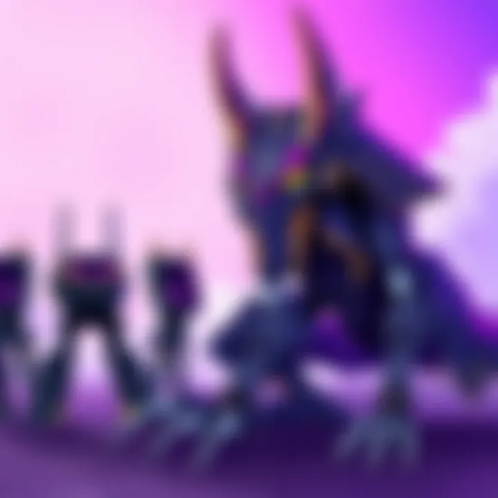 An illustration of a Helminth Charger KUBROW looking confused next to a set of Mecha mods that it cannot use.