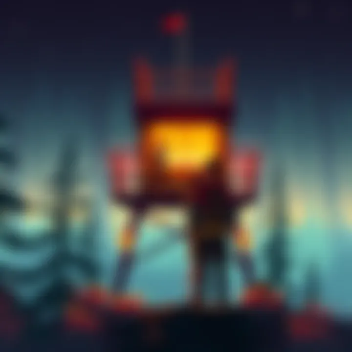 Henry and Delilah standing near a fire watch tower, looking out at the forest together
