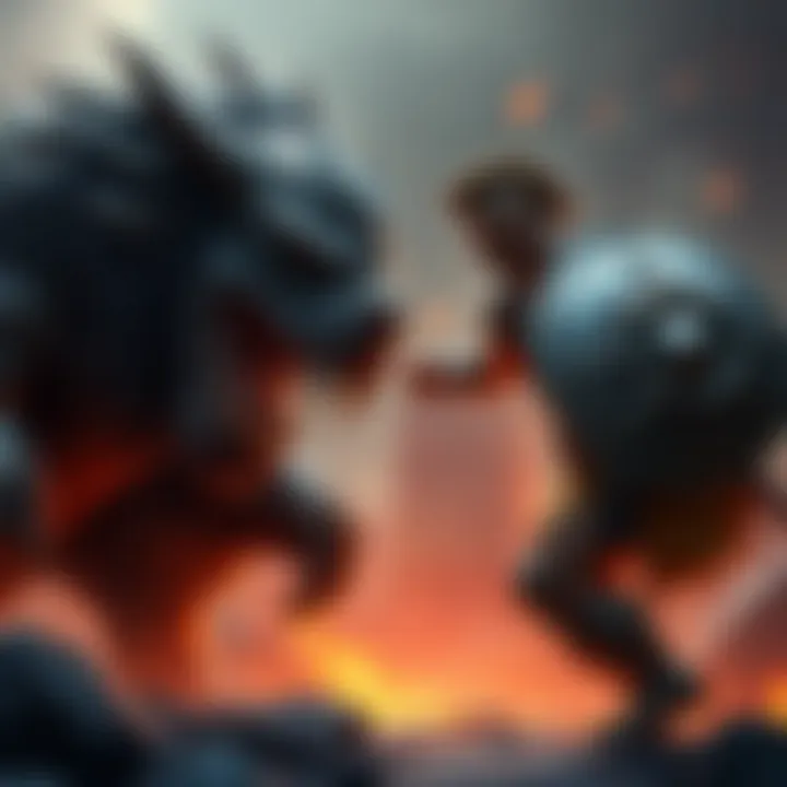 Hercules in armor facing off against a fierce mythological beast in an ancient Greek setting