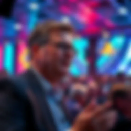 Hermen Hulst speaking at a PS Studios event, expressing concerns over leadership effectiveness and future game development.