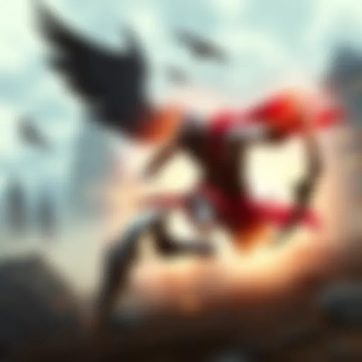 Hermes, a character from God of War 3, is depicted running away from Kratos, who is preparing for an attack in a dynamic battle scene.