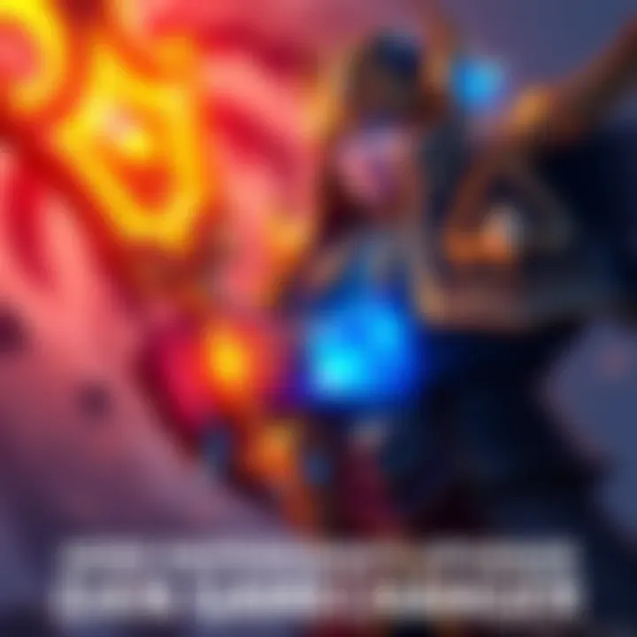 A hero holding a glowing Aghanim's Scepter, showcasing a powerful upgrade effect in an intense gaming scene