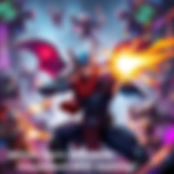 A gaming hero delivering rapid fire attacks during a battle, showcasing high DPS abilities with visible reload mechanics.