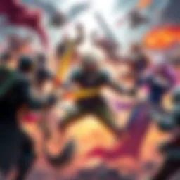 Various hero characters in a heated battle scene, showing intense action and quick encounters after the HP nerf