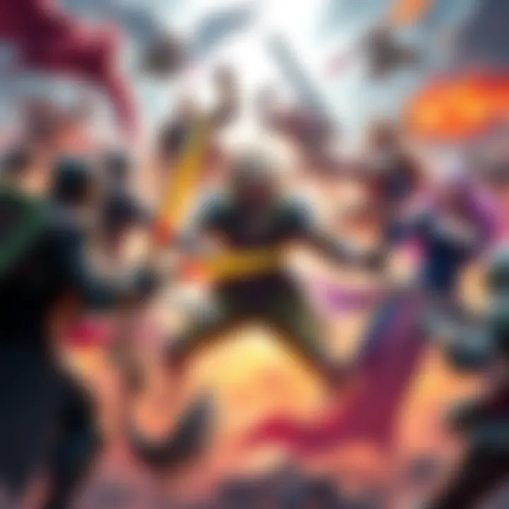 Various hero characters in a heated battle scene, showing intense action and quick encounters after the HP nerf
