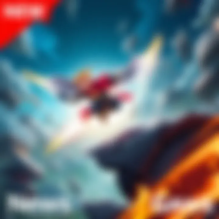 Game character soaring in the air with a small hitbox, depicting abilities causing gameplay imbalance.