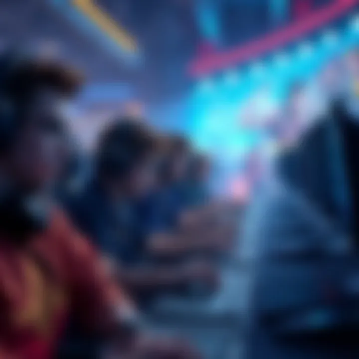Hero selection in gaming Players choosing their favorite heroes in a lively gaming environment