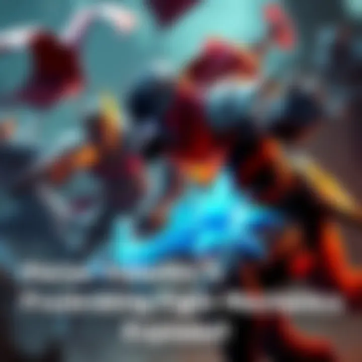 Hero Valentin using his life steal ability in a fight, with players visibly frustrated around him