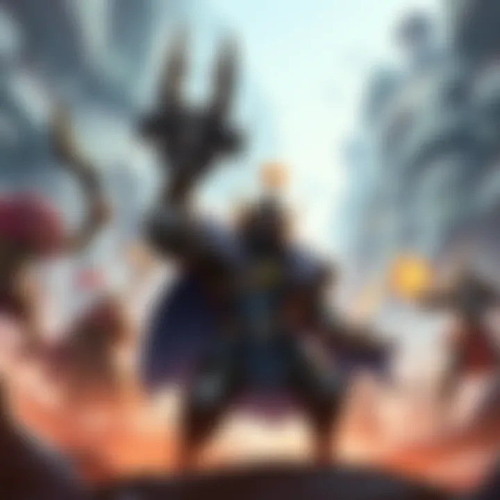Various game heroes using abilities to counter a Black King Bar in a battle scene